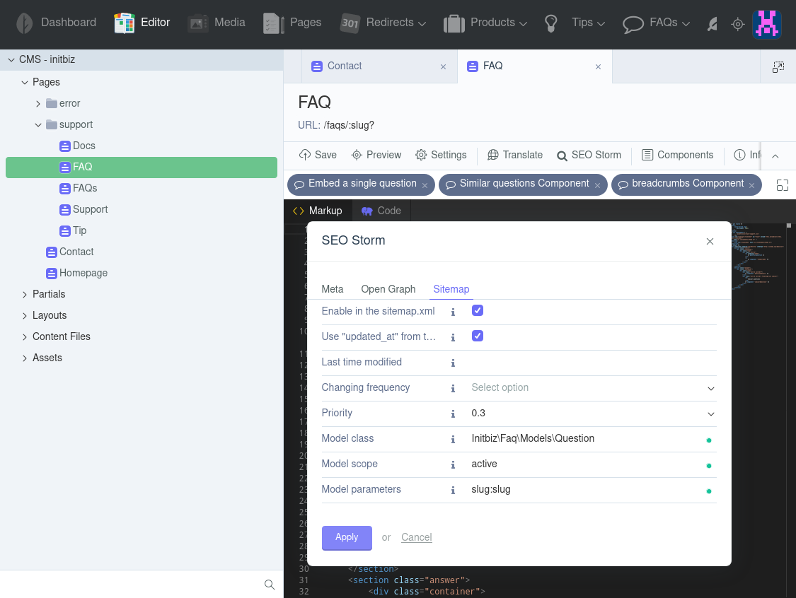 Advanced sitemap.xml configuration