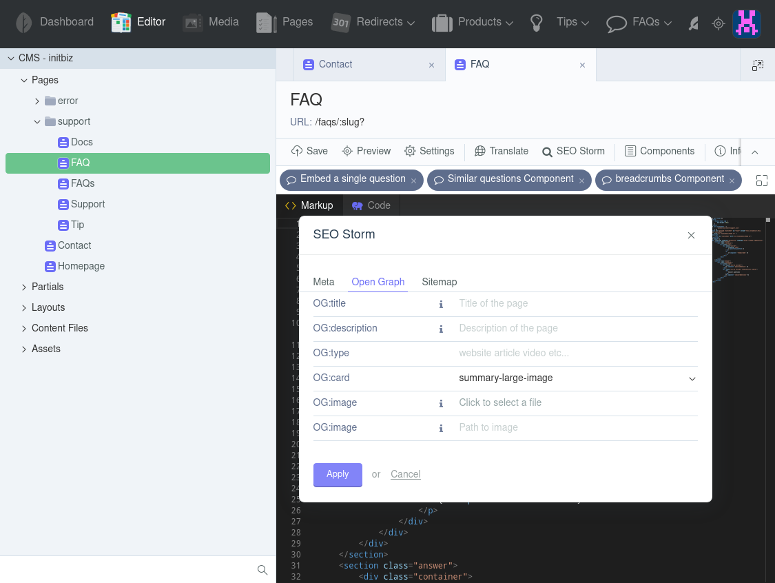 Open Graph and Twitter attributes